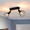 ANWIO deckenstrahler 2 flammig, vintage deckenlampe schwarz E14 drehbar, Deckenstrahler Schwarz mit rechteckigem Sockel,Deckenstrahler,deckenlampe led, lampe wohnzimmer kinderzimmer (ohne Glühbirnen)