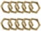 SQXBK 10PCS 3/8'' Brass Hex Lock Nuts Pipe Fitting Thin Nuts Hex Brass Female Locknut for Plumbing