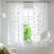 Freyamy Transparent Sterne Vorhang kinderzimmer vorhänge Mädchen Spitze Voile Spitzenvorhänge mit Stangendurchzug für Wohnzimmer halbtransparent Stangentaschenvorhang Gardinen 140x260cm,Silber,2er Set