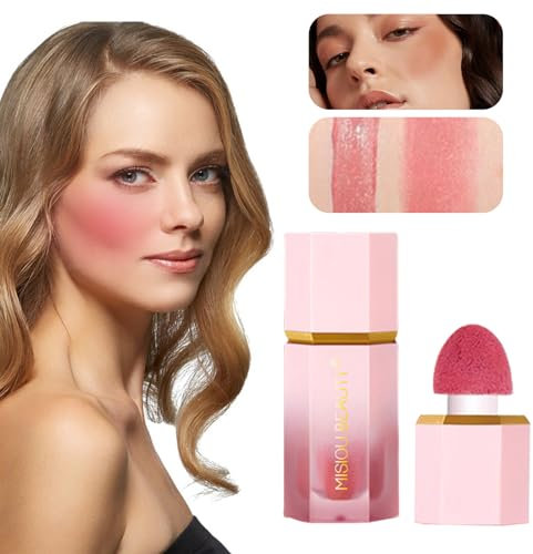 Blush Liquido,Gel Per Guance,Crema Di Fard Liquido,Blush In Crema Leggero E Effetto Naturale,Soft Cream Liquid Blush,Texture Leggera Ed Effetto Naturale(#4)