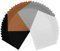 Filzstoff Bastelfilz Filz 48 Stück - 30 x 20cm Filzstoff, für Filzmatte Untersetzer Dekofilz Taschenfilz zum Nähen und DIY Basteln (Schwarz+weiß+Grau+Braun)