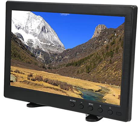 Eyoyo 10,1-Zoll-TFT-LCD- 1366 X 768 HD-Display mitVGA AV, Zwei Lautsprechern, Fernbedienung – Tragbar und Leicht (EU-Stecker)
