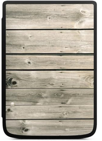 DeinDesign Coque pour liseuse Compatible avec Vivlio Touch Lux 5 Etui pour liseuse Protection pour liseuse Aspect Bois Gris Bois