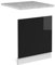Vicco Panel Frontal R-Line, Negro Brillo Intenso/Blanco, 60 cm con encimera