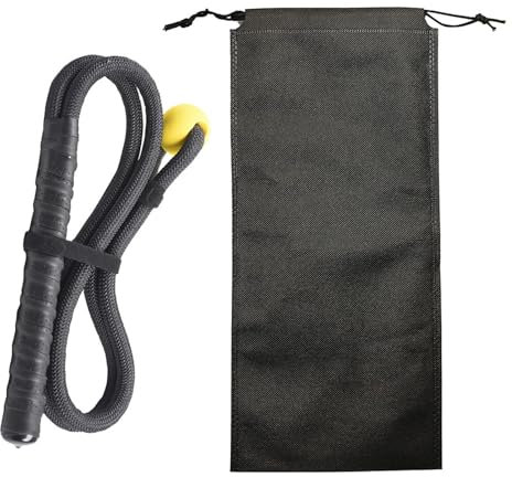 Golf Swing Rope, Golf Swing Pracice Rope for Beginner, Warm-up Exercise Assistance Posture Corrector, Reusable Golf Training Equipment Rope for Golf Lovers Men and Women (Black)