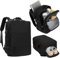 Mi Ko Mi Ka Mochila de Viaje Grande: Resistente al Agua, con Compartimento para Zapatos Separado, Puerto de Carga USB y Diseño Multifuncional Antirrobo. 2210 (Negro)