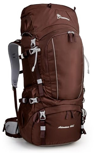 Mountaintop Trekkingrucksack 60L Wanderrucksack Herren Damen Reiserucksack Großer Rucksack mit Regenschutz für Outdoor Reisen Camping Trekking