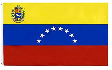 Stormflag Bandiera venezuela 3x5ft/90x150cm 90g di poliestere 2 occhielli,1 Occhiello in Ogni Angolo, in metallo e Doppio ago