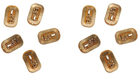 Fegtrtyoa 10 Stück NFC-Flash-Nagelaufkleber, LED-Bare-Chip, Intelligente Leuchtende Nagellampe, Nagelaufkleber-Verbesserung, Weißes Licht