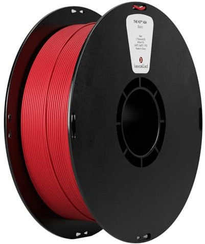 kexcelled ASA Filament 1,75 mm, 1 kg Spule (2,2 lbs) +/- 0,03 mm, 3D Drucker Filament, für die Druck von outdoor-funktionalen Teilen, Wetter- und Hitzebeständigkeit, UV-geschützt, Rot