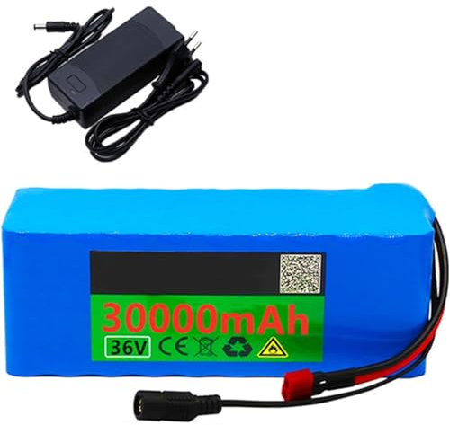 BDBLFLTZ Batterie 36V 30Ah pour vélo électrique Batterie au Lithium 10S3P Ebike avec Chargeur Batterie au Lithium Batterie de Scooter 36V pour Moteurs 250W~1000W XT60