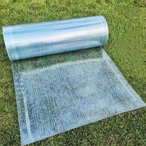 Panneau de toit transparent en polycarbonate transparent résistant aux UV pour serres, abris de jardin, balcons et abris auto, panneau solide en fibre de verre facile à couper 0,7 m x 4 m