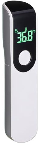 filheraze Thermomètre Frontal Bebe et Adultes, Écran LCD, Lecture Instantanée, ℃ / ℉, Thermometre Numérique, Thermomètre Infrarouge précis Instantané à l'opération Simple (Blanc)