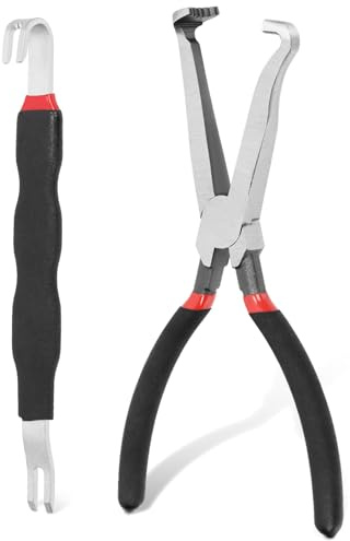 Keadic Electrical Disconnect Pliers 37960, Electrical Connector Separator 13120, 8in Automotive Tools Connector Pliers for Push Tab Style Plugs, Automotive Hose Disconnect Tools