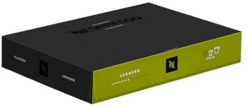 Nespresso Professional Leggero Coffee Capsules x50 - Mild Espresso Arabica and Robusta Blend with Cocoa and Toasted Cereal Notes