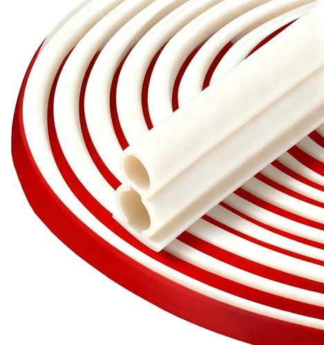 ZhenSFlourish Tür Dichtung, Fensterdichtung Selbstklebend, Door Seal | Tür Dichtungsband, Zugsperre, Kollisionsschutz, Lärmschutz, Energieeffizienz, wetterfest, 5m(L) x 10mm(B) x 15mm(T), Weiß