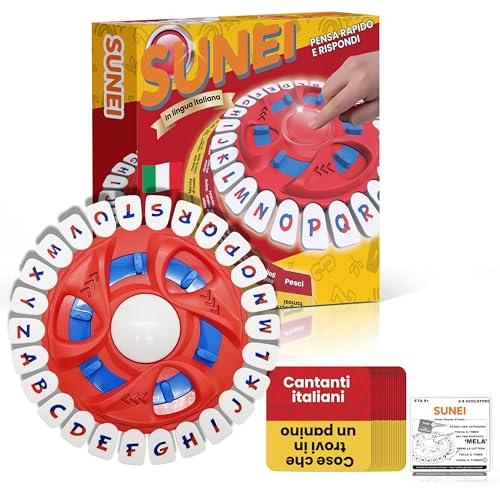 SUNEI Gioco da Tavolo di parole in Italiano – Nomi Cose Città, Gioco di lettere per Bambini 8+ e Famiglie, Party Game Veloce 2-8 Giocatori, Gioco in scatola con 144 Categorie (Edizione Classica)