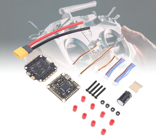 Kelawoly F405 Flight Controller 60A ESC Stack, RC Drone Flight Controller mit Drahtloser Datenübertragung CNC-Kühlkörper für SpeedyBee Kunststoff-Drohnenersatz