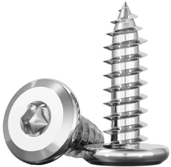 5/10/20/50 Uds. Tornillos de rosca hexagonales achaflanados acero inoxidable 304 tornillos cabeza plana grande y delgada for muebles M2-M8(30mm,M8 (5Pcs))