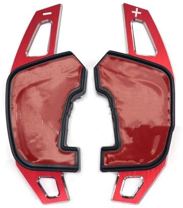 HBNTDA Palette cambio auto Auto Volante Paddle Shift Estendere Adesivo Per VW Per Golf 7 Per GTI MK7 Per GTE Per GTD Per RLINE Per POLO Per Scirocco(Red)
