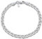 Amberta 925 Sterlingsilber Armkette - Garibaldi Armband - Doppel Panzerkette - 4.5 mm Breite - Verschiedene Längen: 18 19 20 cm (20cm)