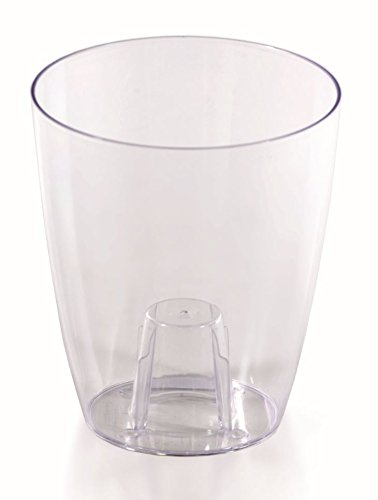 Blumentopf - MultiProject - Blumentöpfe - Pflanzkübel - Blumenkübel - Premium Qualität - am besten für Orchideen - Orchidee transparent Topf - 2 Größen 6 Farben (Ø 13 cm, H 16 cm, Transparent)