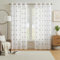 Deconovo Voile Ösen Vorhänge Kinderzimmer Dekosachals Bestickte Vorhang Stern Gardinen Wohnzimmer, 290x140 cm(HöhexBreite), Dunkelblau, 2er Set