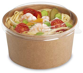 Guillin POTCART1000 - Scatola con coperchio per insalatiera, in cartone, 1000 ml