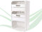 4X Vintage-Möbel 24 Weiße Regalkiste mit 2 Schubladen 75cm x 40cm x 31cm Obstkisten Schrank Holzbox Shabby chic Weiss Nachttisch DIY modern Möbel Garten Weinkisten
