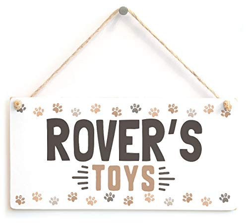 Personalised Dogs Toys Sign - Custom Dog Toy Box Plaque