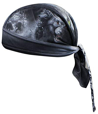 JPOJPO Fahrradmütze Biker Quick Sport Bandana Schweißband Bandana für Motorrad Herren, Wolf, Einheitsgröße