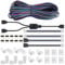 SUPERNIGHT LED Strip Connector 4 Pin 3528 2835 RGB Rope Lights Connector Kit 8mm, Gapless Solderless Clip, 32.8ft Extension Wire Cable, L Shape PCB (for 8mm Width Strip)