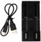 Buwei Caricabatteria Ricarica USB 5V 1A Ricaricabile 18650 26650 14500 10440 Batterie Li-on 2 Slot Portatile
