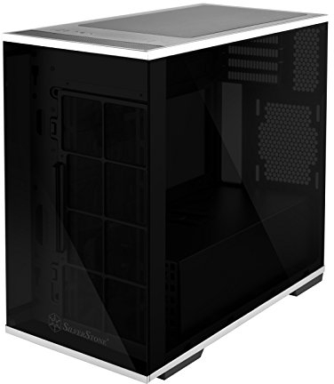 SilverStone Technology SST-LD01B - Lucid Serie Mini Tower Micro ATX Computer Gehäuse, 3X Seitenteil aus gehärtetem Glas, Schwarz