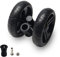 Yinpecly 1 x Kinderwagenrad-Set, 13 cm, multidirektionale Rollen, schwarz, kompatibel mit Kinderwagen und Kinderfahrrädern.
