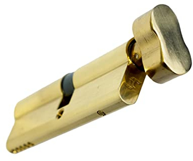 UAP TL Thumb Turn Euro Cylinder Door Lock with 3 Keys - Budget Door Barrel Lock for Home Protection - Cylinder with Advanced Protection, Suitable for All Doors (100mm 50/50) (Brass)