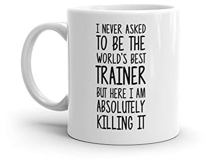 Taza divertida para entrenador del mundo, con el mejor entrenador, con cita para entrenador, con el mejor entrenador, con broma