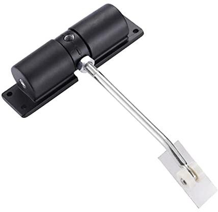 Auto Spring Door Closer Closing Door Hinge for Shed External Doors & Gates Garden, Black
