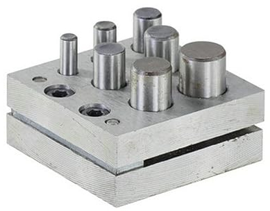 Lot de 7 emporte-pièces ronds en métal pour bijoutier - 7 trous