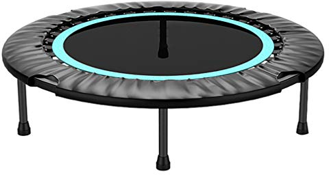 Fitnesstrampolin für Erwachsene, 101 Durchmesser, Aerobic Indoor Trampolin, Belastbar bis 200 kg, Ausdauertraining und Fitness, Seeblau