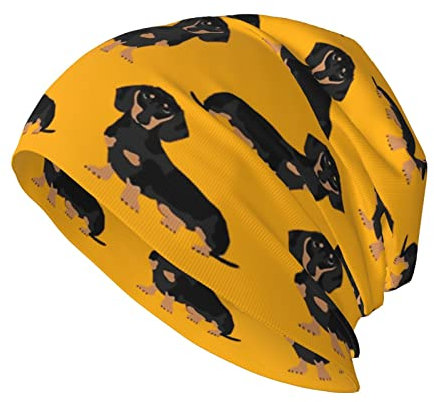 Green Clever Monkey Winter Beanie Funny Knit Hat for Men & Women Daily Knit Head Wrap Warm for Cold Weather, Hunde, EinheitsgröÃŸe
