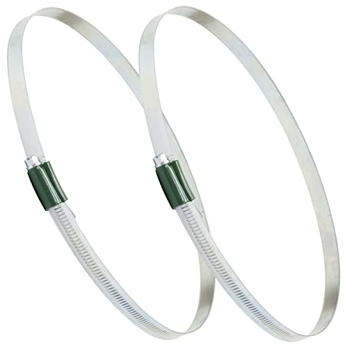 AERZETIX - C63721-2er-Set Schraubschellen/tangentialschraubschellen/zahnstangenschellen verstärkte 210-240 mm - schelle mit nicht perforiertem band - breite 12 mm - verzinktem stahl - silberfarben