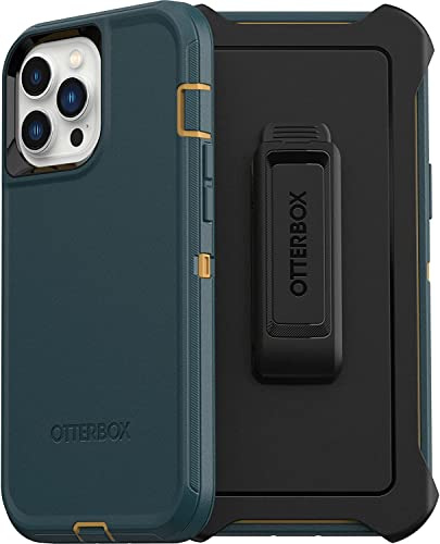 OtterBox Defender Series Screenless Edition Case for iPhone 13 Pro Max & iPhone 12 Pro Max (Only) - Holster Clip Included - Non-Retail Packaging - Hunter Green