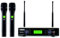 AUDIODESIGN PRO PMU 2212 Set centralina e 2 microfoni a gelato UHF, kit radiomicrofono palmare professionale, microfono wireless con body pack