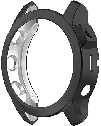 WIIKAI Hülle mit TPU Kompatibel mit Garmin Fenix 7 Rundum Schutzhülle Schutz Case.(Schwarz)
