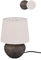 lightling Tischleuchte Luise mit Fuß aus Keramik, Stoffschirm beige, Schnurschalter, exkl. 1 x E14 max. 40W, ø 18 cm, Höhe 25 cm