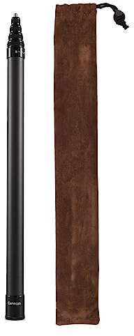 3 Meter Selfie Stick Invisible für Actionkamera, Camnoon Kohlefaser Verstellbare Verlängerung 262G mit Rutschfester Konstruktion und Stabilem Drehverschluss-Design mit Stoff-Aufbewahrungstasche