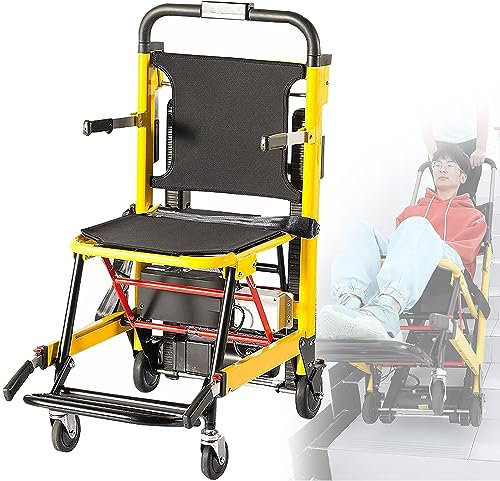 GEJLELDS La Silla de Ruedas eléctrica Plegable Puede Subir escaleras, Silla de Ruedas portátil, Viaje Ligero, para discapacitados y Ancianos, Sube y Baja la Escalera Completamente automática