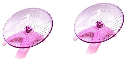 FRCOLOR 2st Hamsterkäfige Meerschweinchenzubehör Rattenrad Hamsterrad 12 Zoll Großes Hamsterrad Rennmaus Whee Scheibe Laufen Lassen Chinchilla-Spielzeug Igelrad Übungsrad Sport Cd Violett