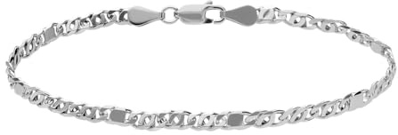 Lucardi - Herren Armband mit Plattierung - Schmuck - Geschenk Silber